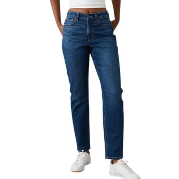 American Eagle Mom Jeans Stretch Medium Wash Sz 16 33W NWT - Picture 1 of 11